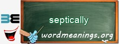 WordMeaning blackboard for septically